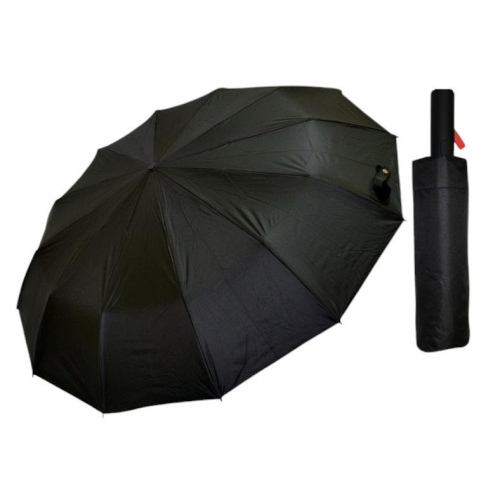Зонт Ame Yoke черный с красными спицами