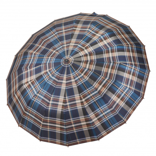 Зонт Ame Yoke, 16 сп., спица 58см, синяя клетка