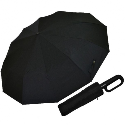 Зонт Ame Yoke черный с усиленными спицами